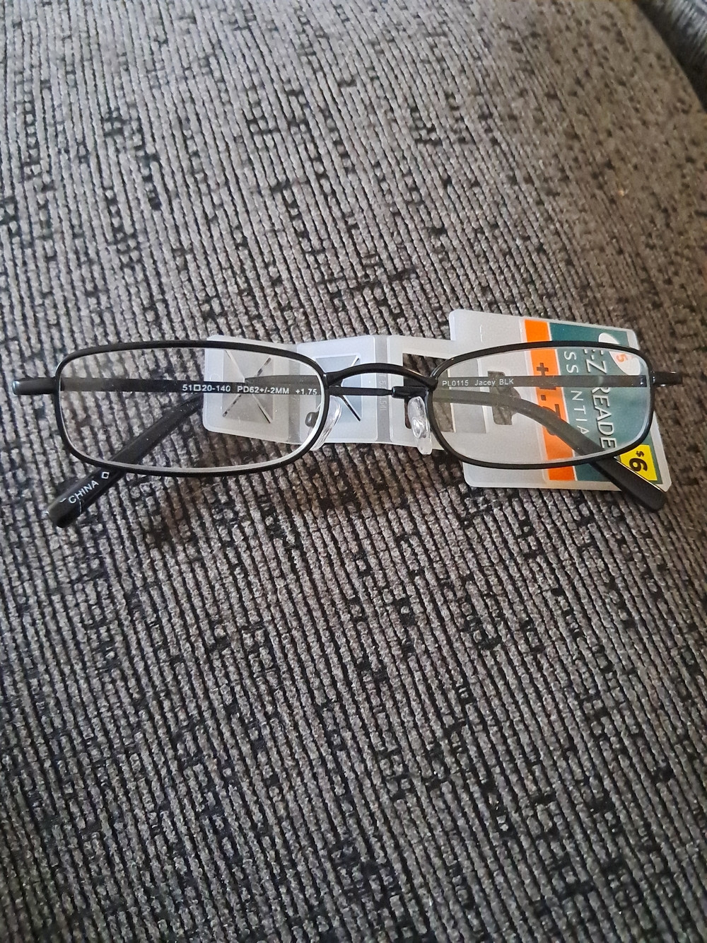 Black Rectangular Reading Glasses - New with Tags